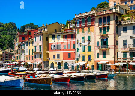 die küstennahen Dorf von Portofino an der italienischen riviera Stockfoto