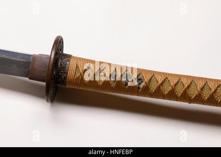 Hilt Detail der japanische Samurai-Schwert Stockfoto