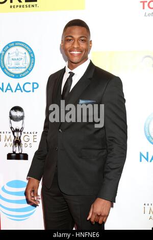 Pasadena, CA. 11. Februar 2017. Justin Cornwell im Ankunftsbereich für 48. NAACP Image Awards - Ankünfte, Pasadena Civic Auditorium, Pasadena, CA 11. Februar 2017. Bildnachweis: Priscilla Grant/Everett Collection/Alamy Live-Nachrichten Stockfoto