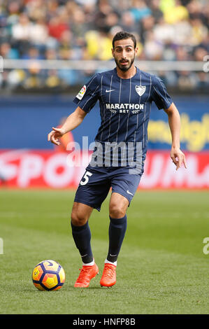 Vila-Real, ESPANA - FEBRERO 2017: Jose Rodriguez während der Spieltag 22 der La Liga Santander zwischen Villarreal CF und Málaga Cf in Estadio De La Cer‡mica, Vila-Real, Spanien.  Foto: Cronos/Omar Arnau Stockfoto