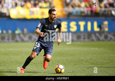 Vila-Real, ESPANA - FEBRERO 2017: Jose Rodriguez während der Spieltag 22 der La Liga Santander zwischen Villarreal CF und Málaga Cf in Estadio De La Cer‡mica, Vila-Real, Spanien.   Foto: Cronos/Omar Arnau Stockfoto