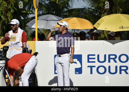 Kuala Lumpur, MALAYSIA. 12. Februar 2017. David Lipsky der USA während der Endrunde der Maybank Meisterschaft Malaysia im Saujana Golf and Country Club am 12. Februar 2017 in Kuala Lumpur, Malaysia abgebildet. Bildnachweis: Chris Jung/ZUMA Draht/Alamy Live-Nachrichten Stockfoto