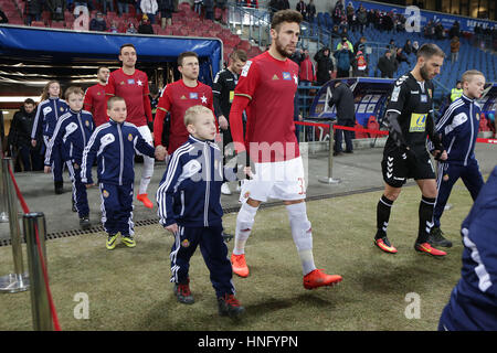 Krakau, Polen. 11. Februar 2017. Polnische Premier Football League Wisla Krakau - Korona Kielce o/p Ivan Gonzalez Credit: Marcin Kadziolka/Alamy Live-Nachrichten Stockfoto