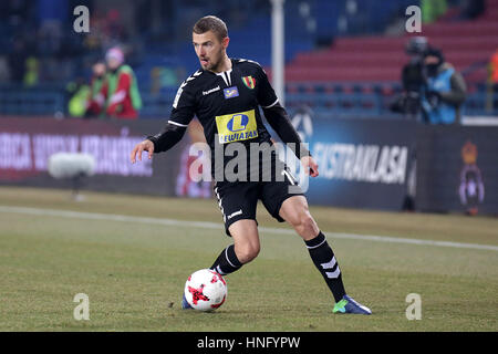 Krakau, Polen. 11. Februar 2017. Polnische Premier Football League Wisla Krakau - Korona Kielce o/s. Miguel Palanca Credit: Marcin Kadziolka/Alamy Live-Nachrichten Stockfoto