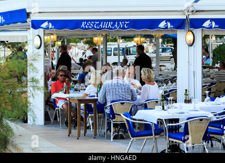 Abendessen in Colonia de Sant Jordi, Mallorca Stockfoto