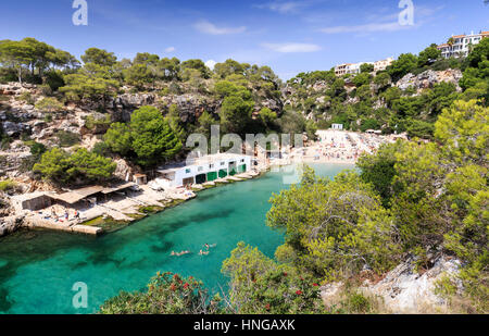 Die Bucht und den Strand von Cala Pi, Mallorca Stockfoto