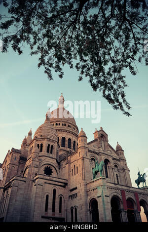 Sacre Coeur Kathedrale closeup in Paris, Frankreich. Stockfoto