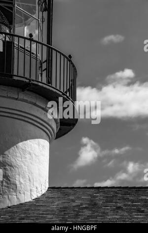 Das Licht der alten Point Loma Lighthouse in San Diego, zuerst im Jahre 1855 beleuchtet. Stockfoto