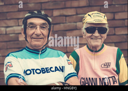 Retro Ronde der Tour von Flandern in Oudenaarde, Belgien. Stockfoto