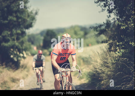 Retro Ronde der Tour von Flandern in Oudenaarde, Belgien. Stockfoto