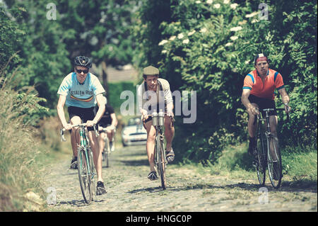 Retro Ronde der Tour von Flandern in Oudenaarde, Belgien. Stockfoto