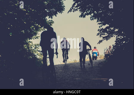 Retro Ronde der Tour von Flandern in Oudenaarde, Belgien. Stockfoto