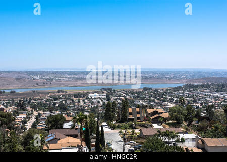 Frühlingstal Landschaftsblick von oben, San Diego, Kalifornien Stockfoto