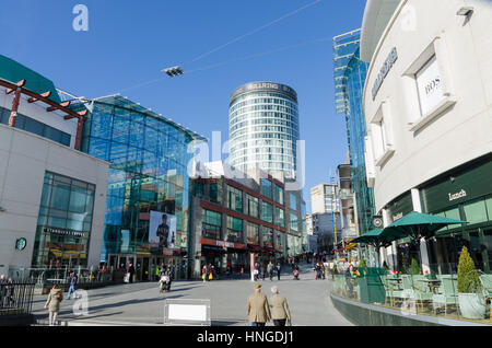 Außenbereich im Bullring Shopping Centre in Birmingham Stockfoto