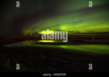 Aurora Borealis in Island Stockfoto