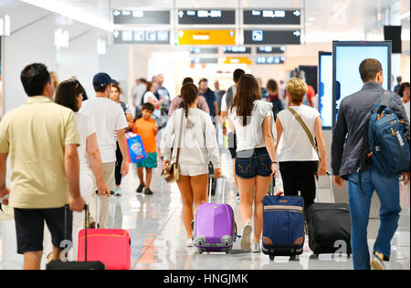 Passagier, Paxe, Pax, Passagiere, Wandern, Tor, Boarding, Zeichen, MUC, EDDM, Flughafen München, Erding, Freising, München Stockfoto