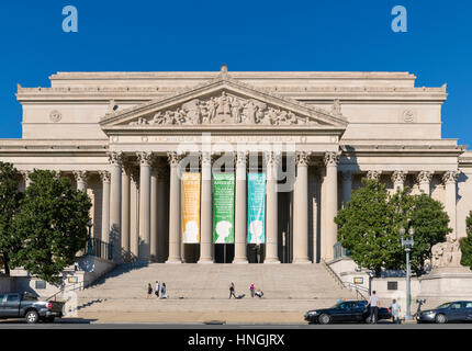 National Archives Gebäude, Constitution Avenue, Washington DC, USA Stockfoto