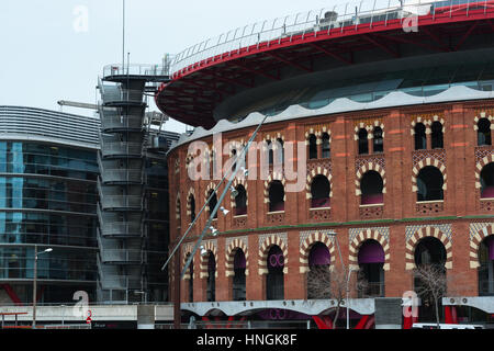 Ehemalige Stierkampfarena, Arenas de Barcelona Mall, Barcelona, Katalonien, Spanien. Stockfoto