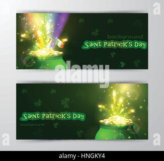 St. Patrick s Tag Symbol grüner Topf Stock Vektor
