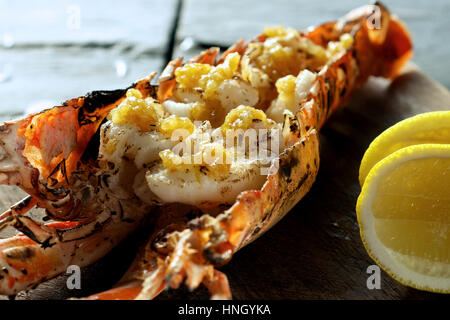 Hummer Garnelen Gericht auch bekannt als irische Kaisergranat (Nephrops Norvegicus), Kaisergranat, Scampi oder Dublin Bay Garnelen. Stockfoto