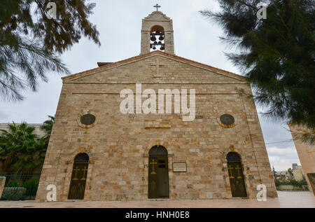 Griechisch orthodoxe Basilika von Saint George in der Stadt Madaba, Jordanien Stockfoto