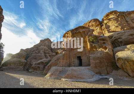 Little Petra, Siq al-Barid, Jordanien Stockfoto