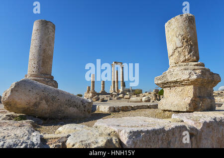 Die Ruinen der alten Zitadelle in Amman, Jordanien Stockfoto