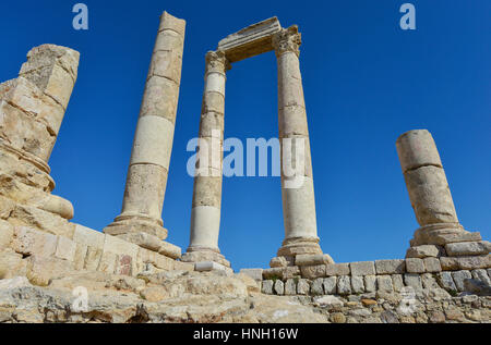 Die Ruinen der alten Zitadelle in Amman, Jordanien Stockfoto