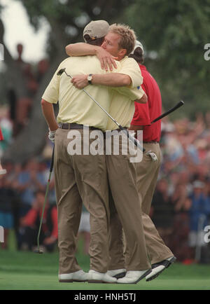 PRO-ULRIK JOHANSSON & PARNEVIK RYDER CUP VALDERRAMA Spanien 28. September 1997 Stockfoto