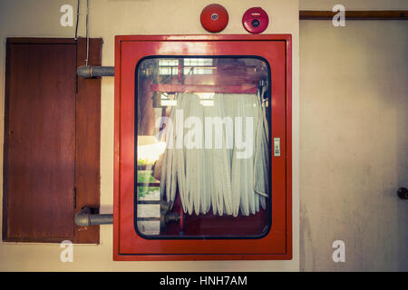 Notfall Ausrüstung Feuerwehr Feuerwehrmann und Vorsicht Lab Stockfoto