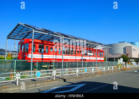 Altes Auto der Marunouchi-Linie der U-Bahn angezeigt beim Science Dome Hachioji Tokio Japan Stockfoto