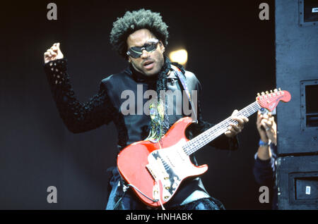 Lenny Kravitz beim Glastonbury Festival 1999 Stockfoto