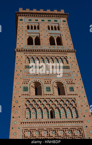 San Martin Tower im Mudejar-Stil ist ein UNESCO-Weltkulturerbe, Teruel, Spanien Stockfoto