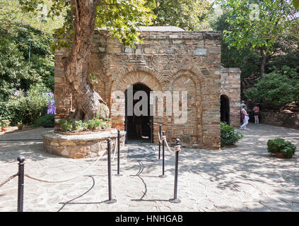 IZMIR, Türkei - 19. September 2012: Das Haus der Jungfrau Maria (Meryemana), geglaubt, um der letzte Wohnsitz von Mary, Mutter von Jesus Stockfoto