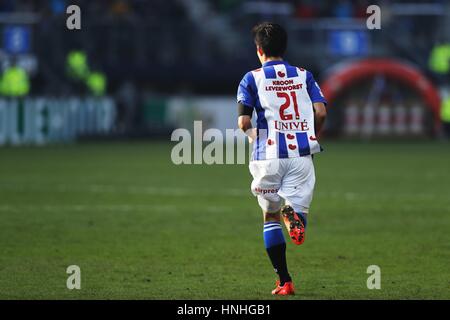 Heerenveen, Niederlande. 12. Februar 2017. Yuki Kobayashi (Heerenveen) Fußball: Niederländische "Eredivisie" match zwischen SC Heerenveen 1-2 AZ im Abe Lenstra Stadion in Heerenveen, Niederlande. Bildnachweis: Mutsu Kawamori/AFLO/Alamy Live-Nachrichten Stockfoto