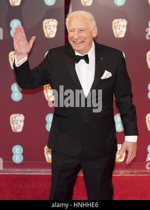 London, UK. 12. Februar 2017. Mel Brooks besucht EE British Academy Film Awards 2017 in der Royal Albert Hall. London, England, UK Credit: Dpa/Alamy Live-Nachrichten Stockfoto