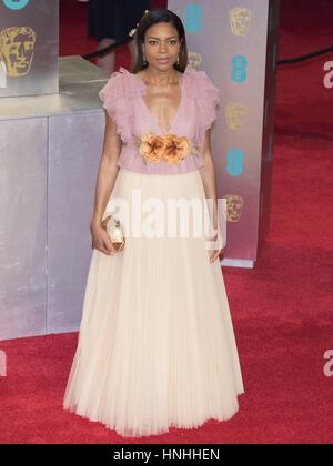 London, UK. 12. Februar 2017. Naomie Harris besucht EE British Academy Film Awards 2017 in der Royal Albert Hall. London, England, UK Credit: Dpa/Alamy Live-Nachrichten Stockfoto