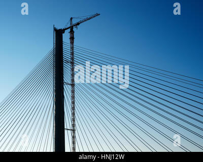 Queensferry Crossing im Bau von North Queensferry Fife Schottland Stockfoto