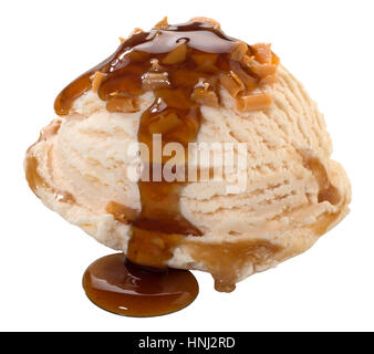 Karamell-eis (+ clipping path) Stockfoto