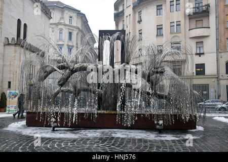 Baum des Lebens, große Synagoge Budapest, Budapest, Ungarn. Denkmal für ungarische Juden, die im 2. Weltkrieg ihr Leben verloren Stockfoto