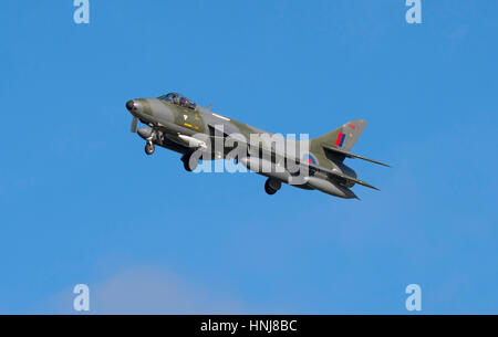 Hawker Hunter F.58 ZZ190 auf Annäherung an RNAS Culdrose Stockfoto