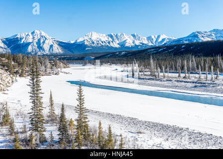 Whirlpool-Point, Kootenay Plains Provincial Recreation Area, N. Saskatchewan River, Alberta, Kanada Stockfoto