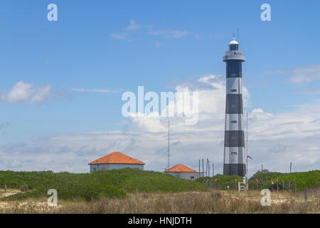 Mostardas Leuchtturm am Strand von Solidao in Tavares Stadt Stockfoto