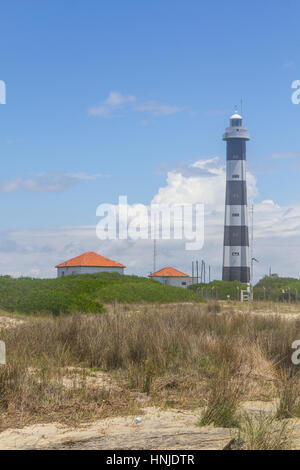 Mostardas Leuchtturm am Strand von Solidao in Tavares Stadt Stockfoto