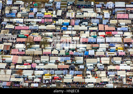 Flohmarkt, Stände, Gelsenkirchen, Ruhrgebiet, Nordrhein-Westfalen, Deutschland Stockfoto