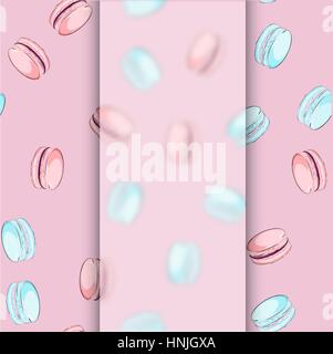 Nahtlose Pastell macarons Stock Vektor