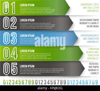 Grüne Pfeile Infografiken Stock Vektor