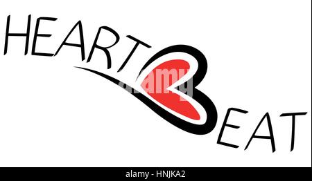 Herzschlag Form Abbildung schwarz für den kreativen Einsatz in Grafik-design Stock Vektor