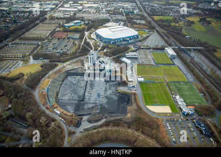 Arena auf Schalke, Schalkenestadion, Veltins Arena, ehemalige Park Bühne mit Reha-Klinik, Parkstadion, premiere League Stadion, S04, ARENA PARK Stockfoto