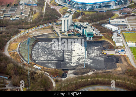 Arena auf Schalke, Schalkenestadion, Veltins Arena, ehemalige Park Bühne mit Reha-Klinik, Parkstadion, premiere League Stadion, S04, ARENA PARK Stockfoto